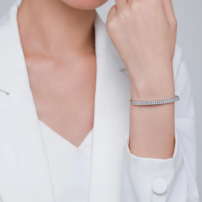 Twin Rows Studded Bangle