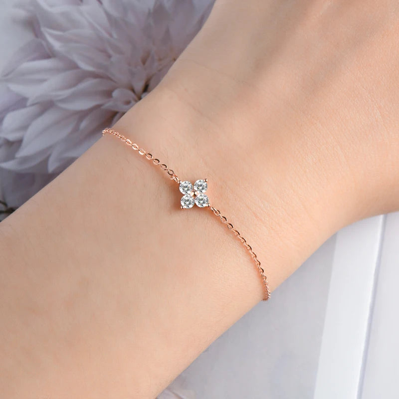 Dainty Four Leaf Bracelet
