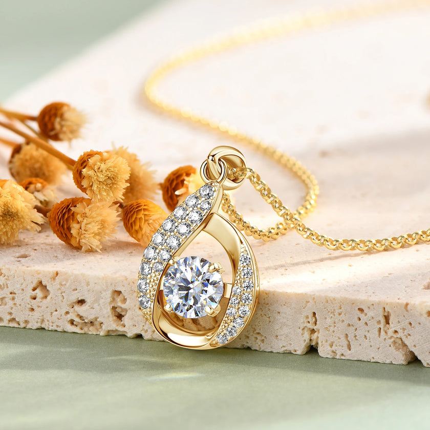 Pavé Hook Pendant Necklace