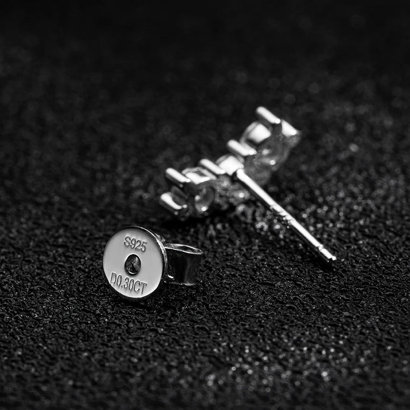 Curved Trinity Earrings