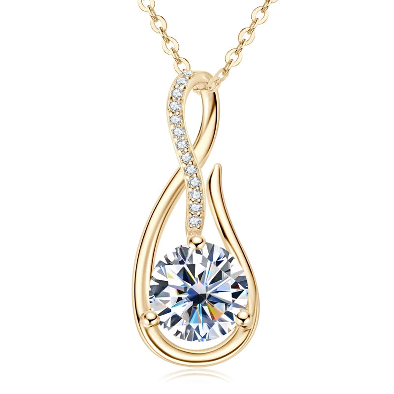 Solitaire Hook Pendant Necklace