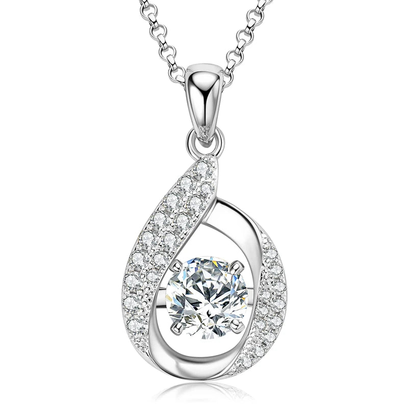 Pavé Hook Pendant Necklace