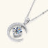 Moonlit Solitaire Pendant Necklace