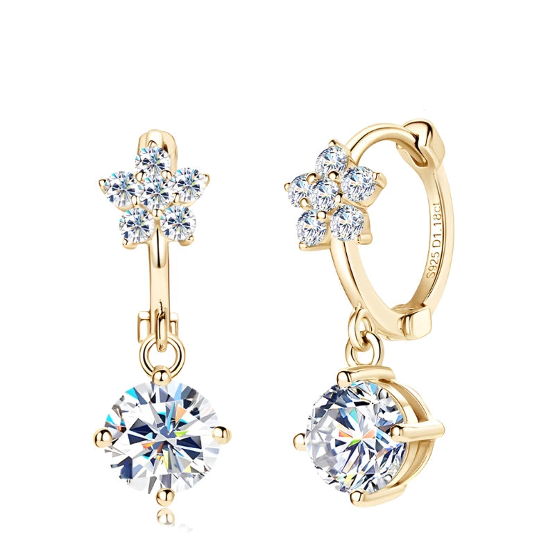 Floral Huggie Earring