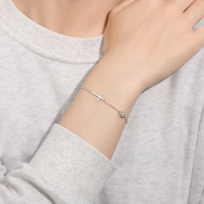 Cross and Bubble Bracelet