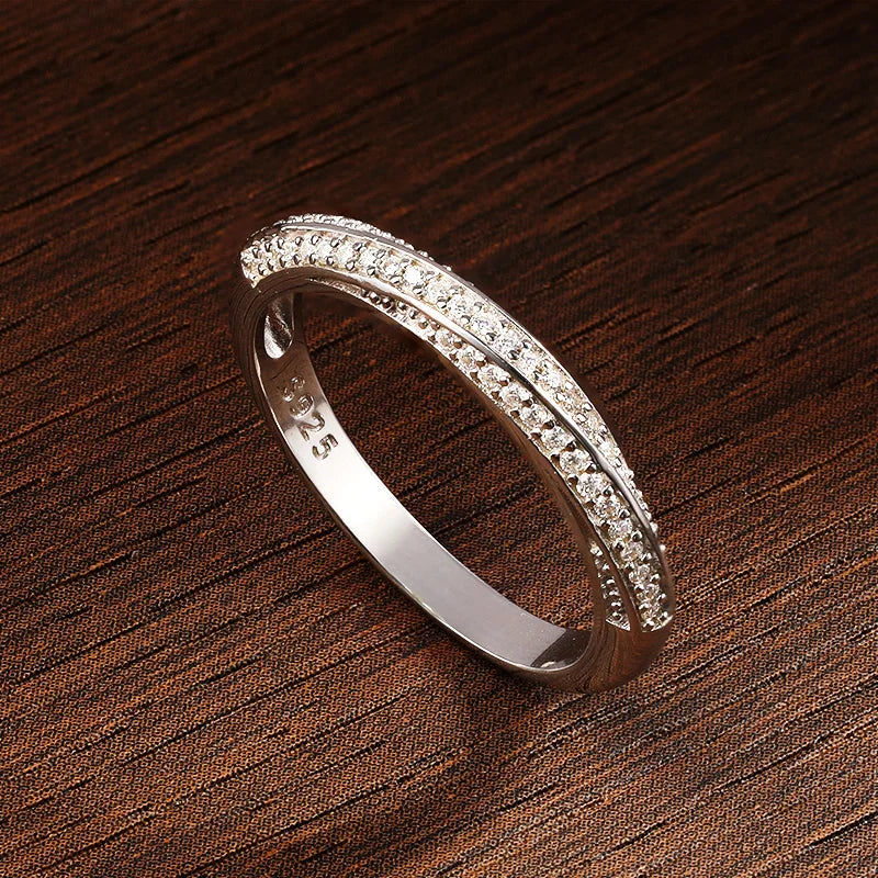 Half Twist Pavé Ring