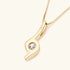 Solitaire Ribbon Pendant Necklace