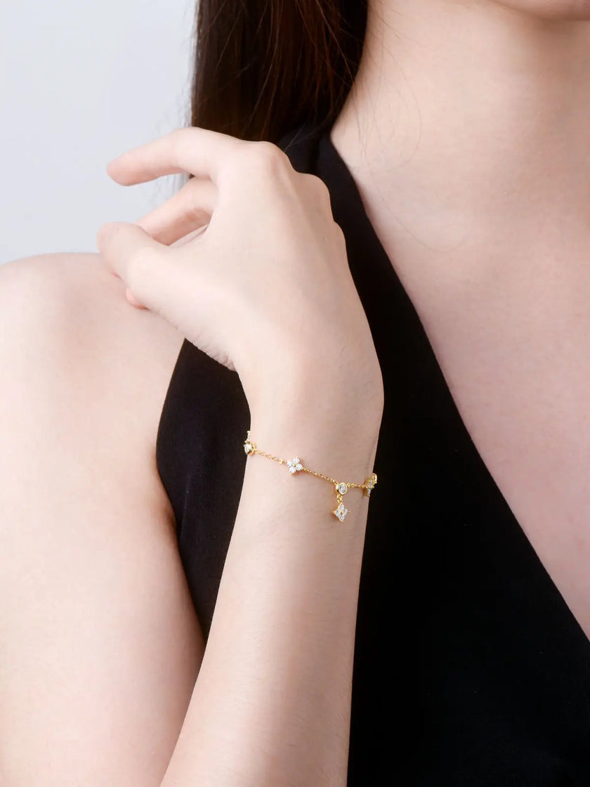 Four Leaf Satellite Bracelet