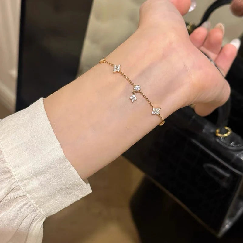 Four Leaf Satellite Bracelet
