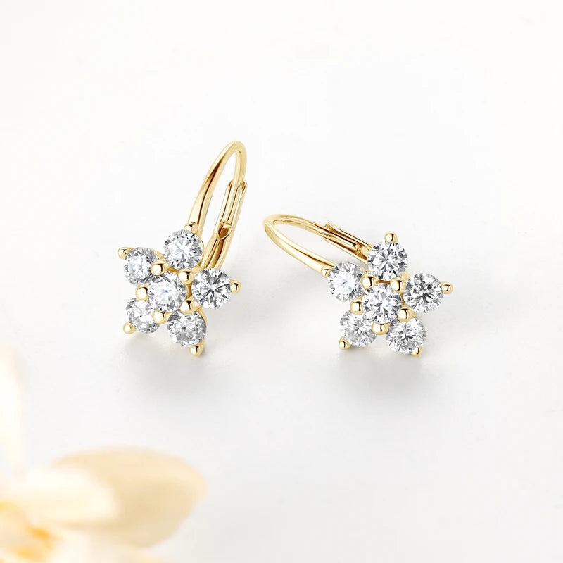 Floral Leverback Earrings