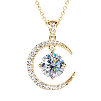 Moonlit Solitaire Pendant Necklace