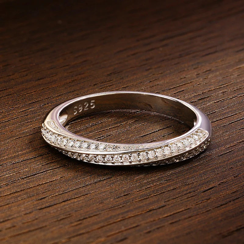Half Twist Pavé Ring