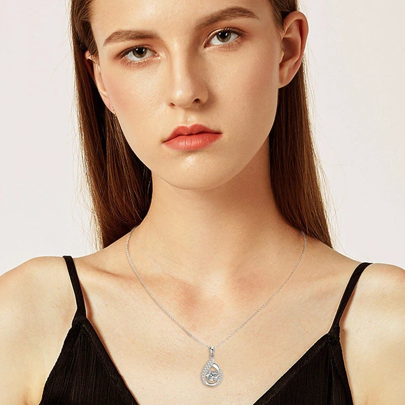 Pavé Hook Pendant Necklace