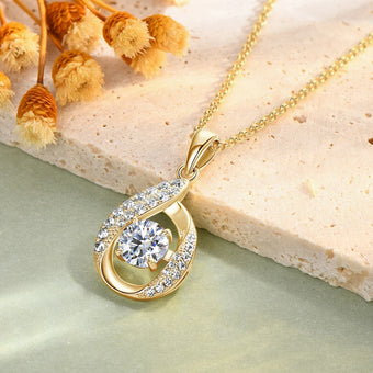 Pavé Hook Pendant Necklace