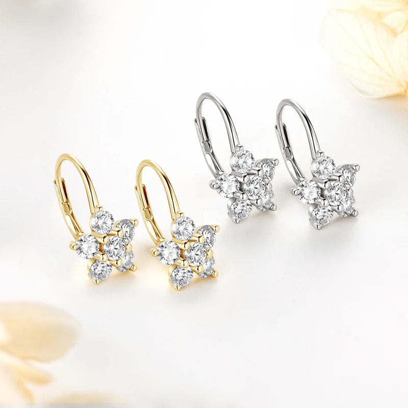 Floral Leverback Earrings