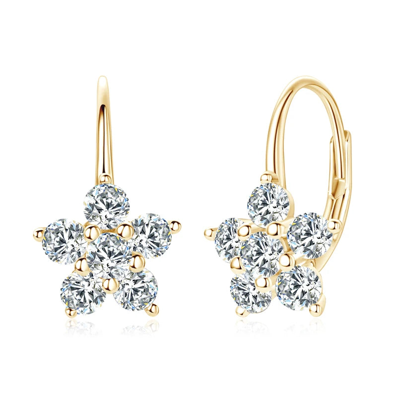 Floral Leverback Earrings